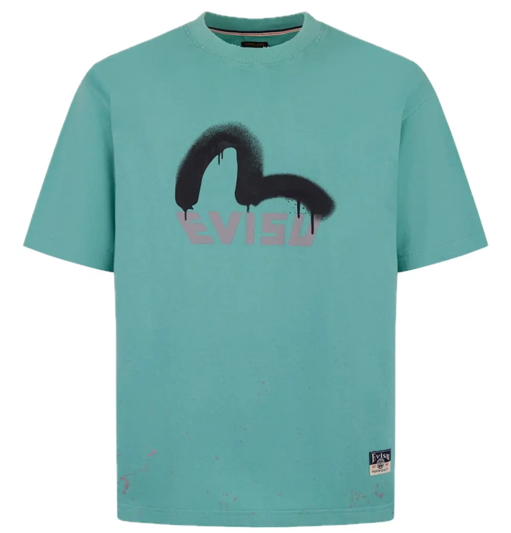 Áo Evisu Logo Seagull Print T-shirt 'Green' 2ESHTM5TS1136RXCT