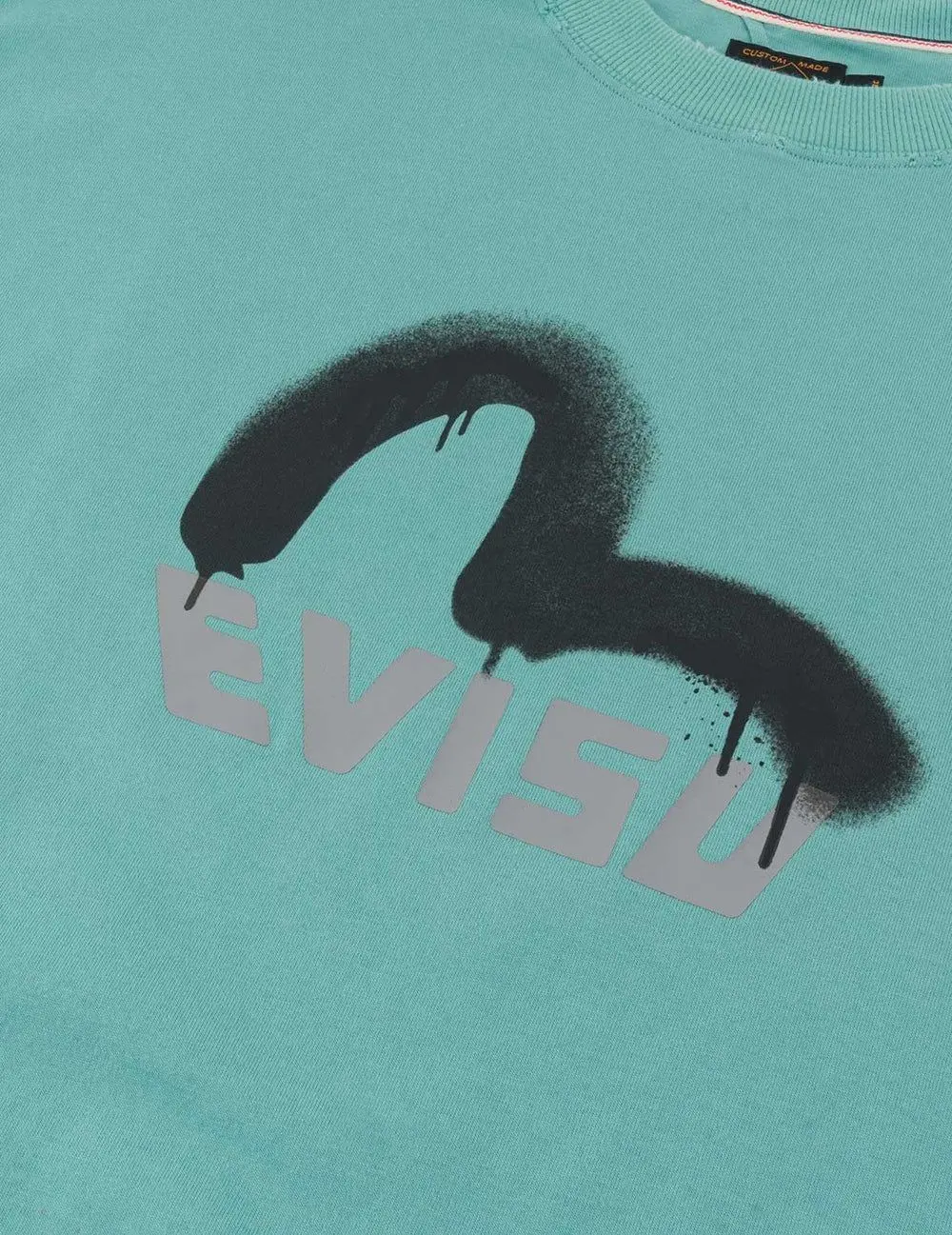 Áo Evisu Logo Seagull Print T-shirt 'Green' 2ESHTM5TS1136RXCT - Ảnh 5