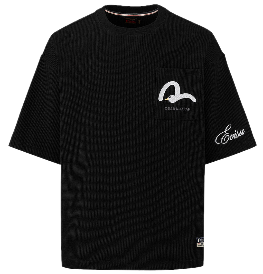 Áo Evisu Seagull Logo Embroidery T-shirt 'Black' 2ESHTM5WS1170OSSN