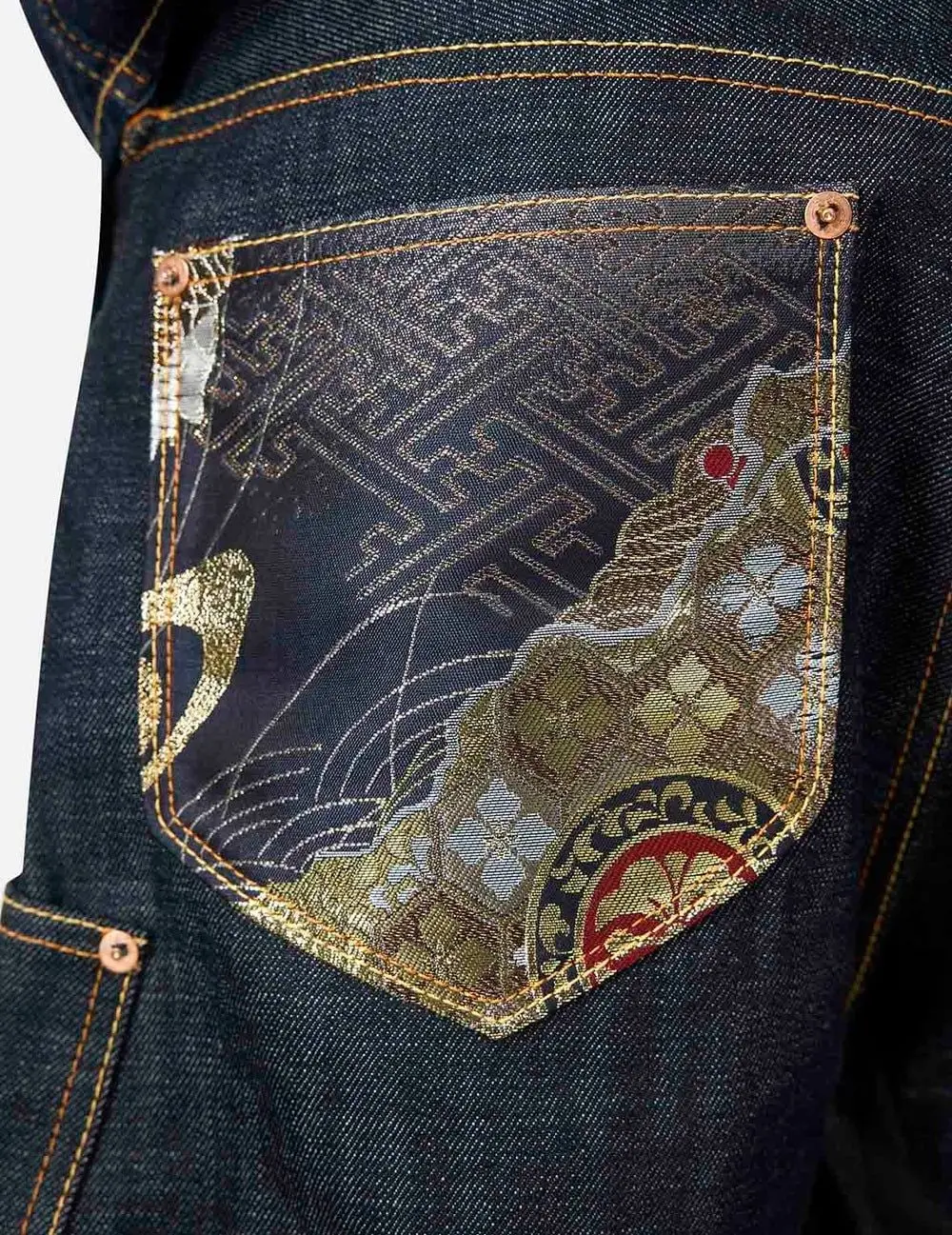 Quần Evisu Multi-Pocket Brocade Short 'Indigo' 2ESHTM5DS1145XXDN - Ảnh 6