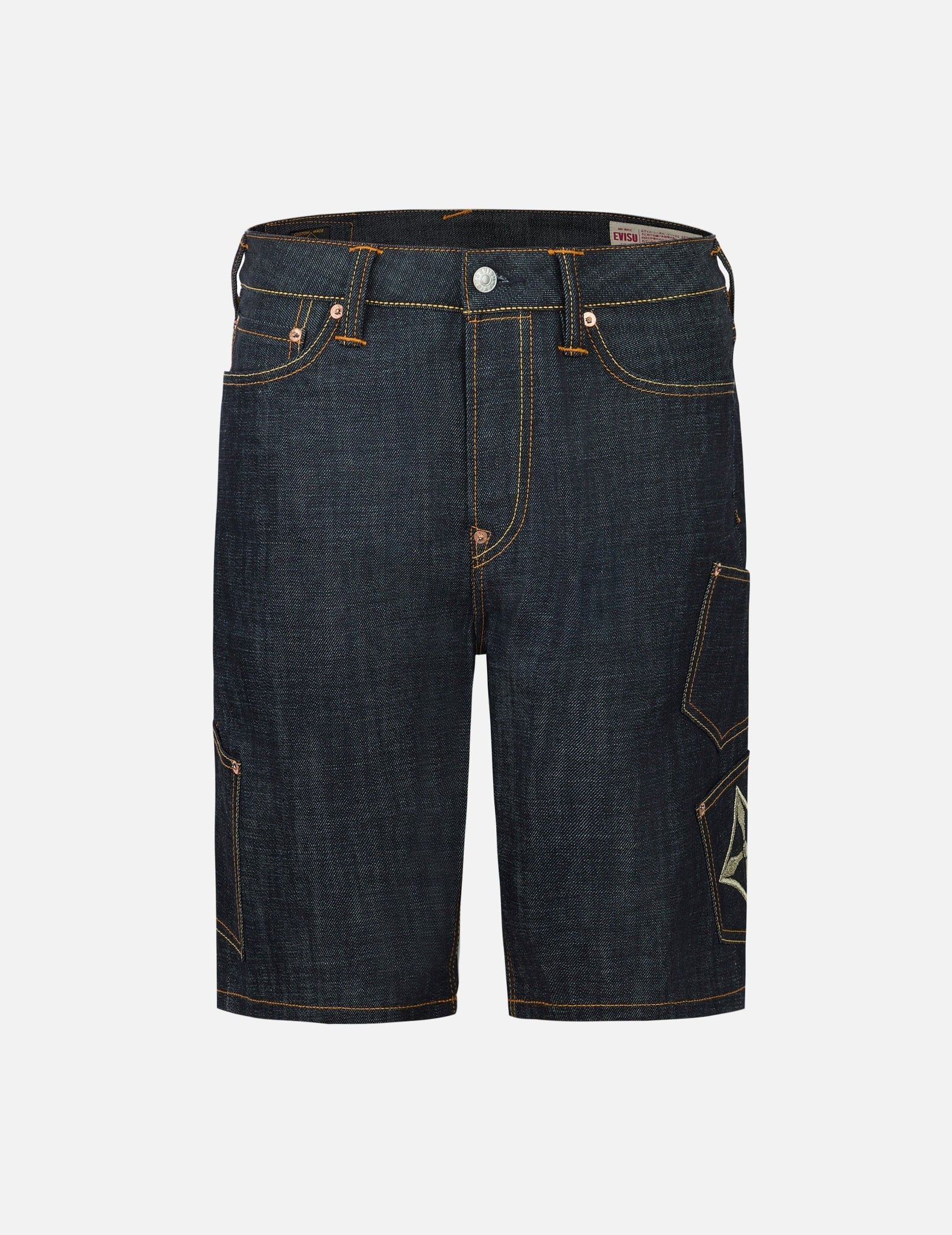Alternative view of Quần Evisu Multi-Pocket Brocade Short 'Indigo' 2ESHTM5DS1145XXDN