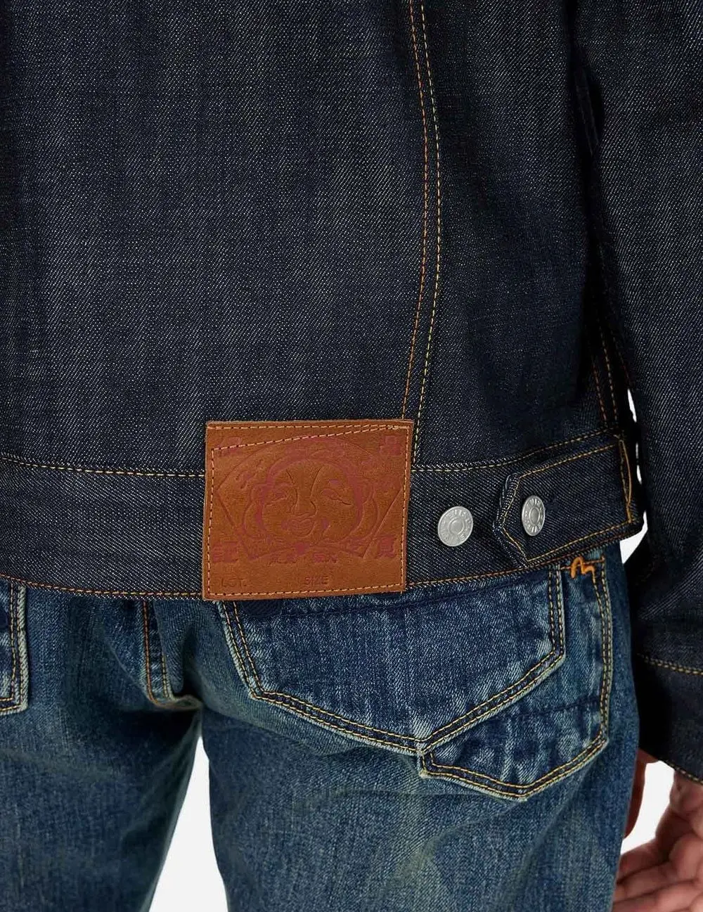 Áo Evisu Classic Regular Fit Jacket 'Indigo' 2ESHTM5DJ1042XXDN - Ảnh 7