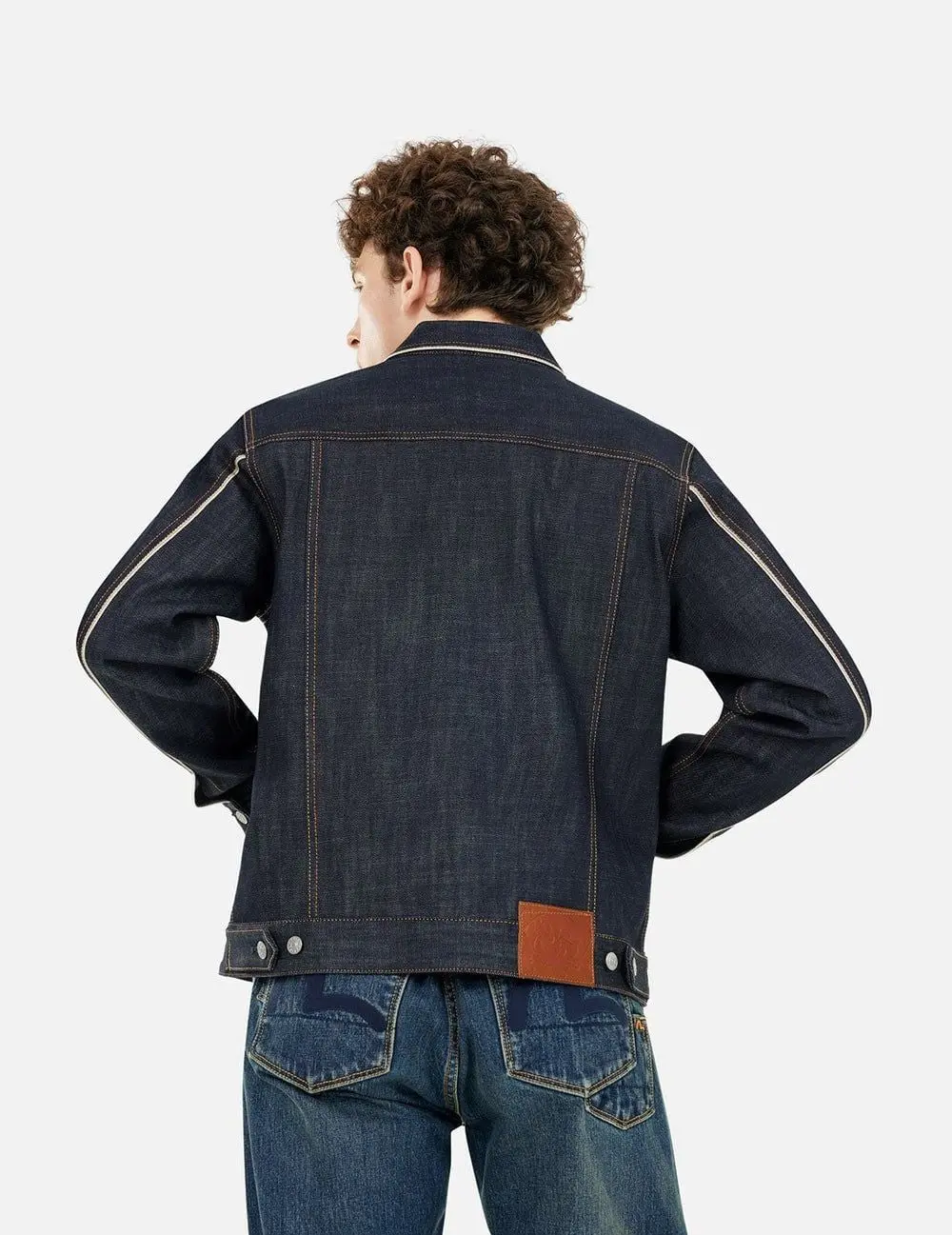 Áo Evisu Classic Regular Fit Jacket 'Indigo' 2ESHTM5DJ1042XXDN - Ảnh 6