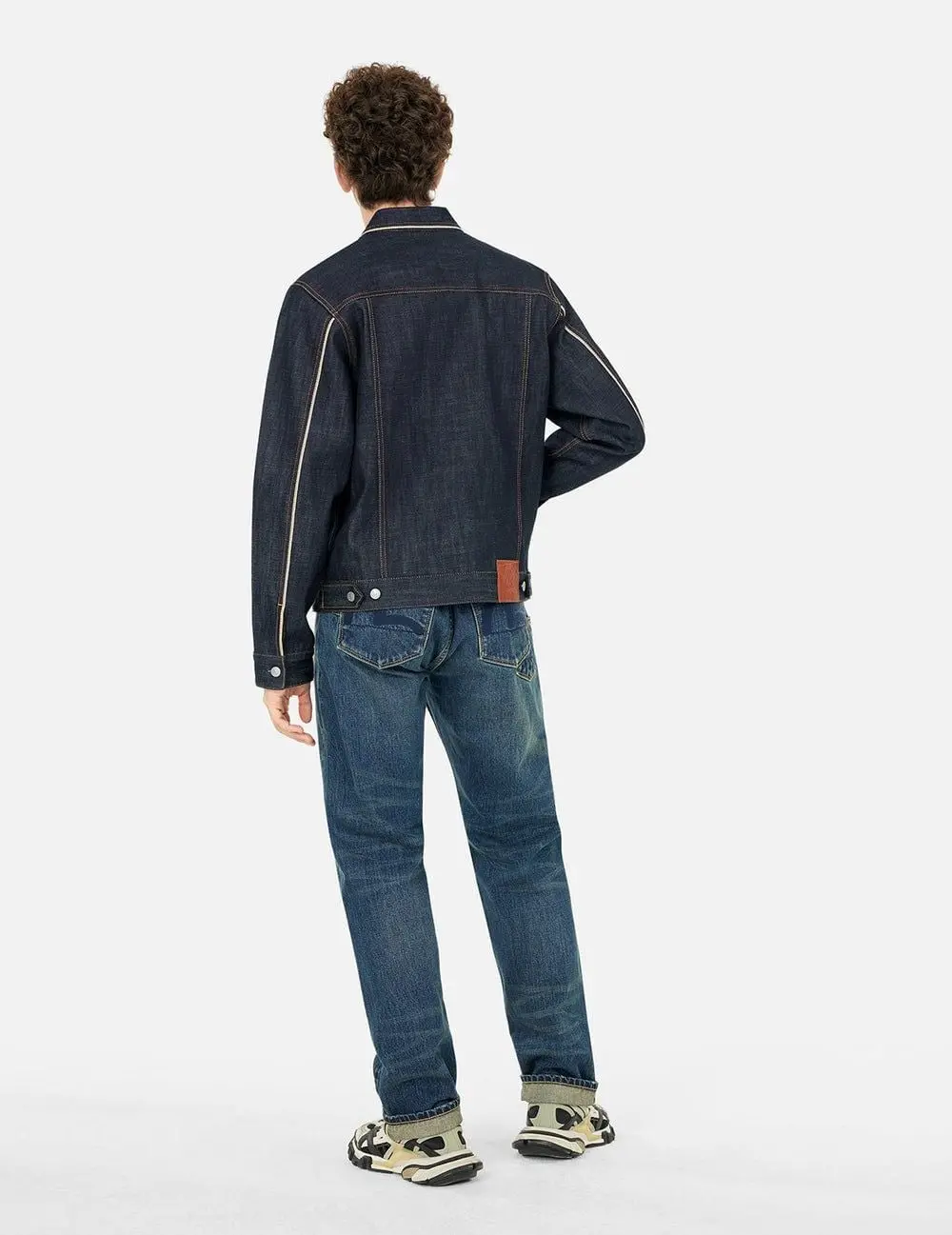Áo Evisu Classic Regular Fit Jacket 'Indigo' 2ESHTM5DJ1042XXDN - Ảnh 4