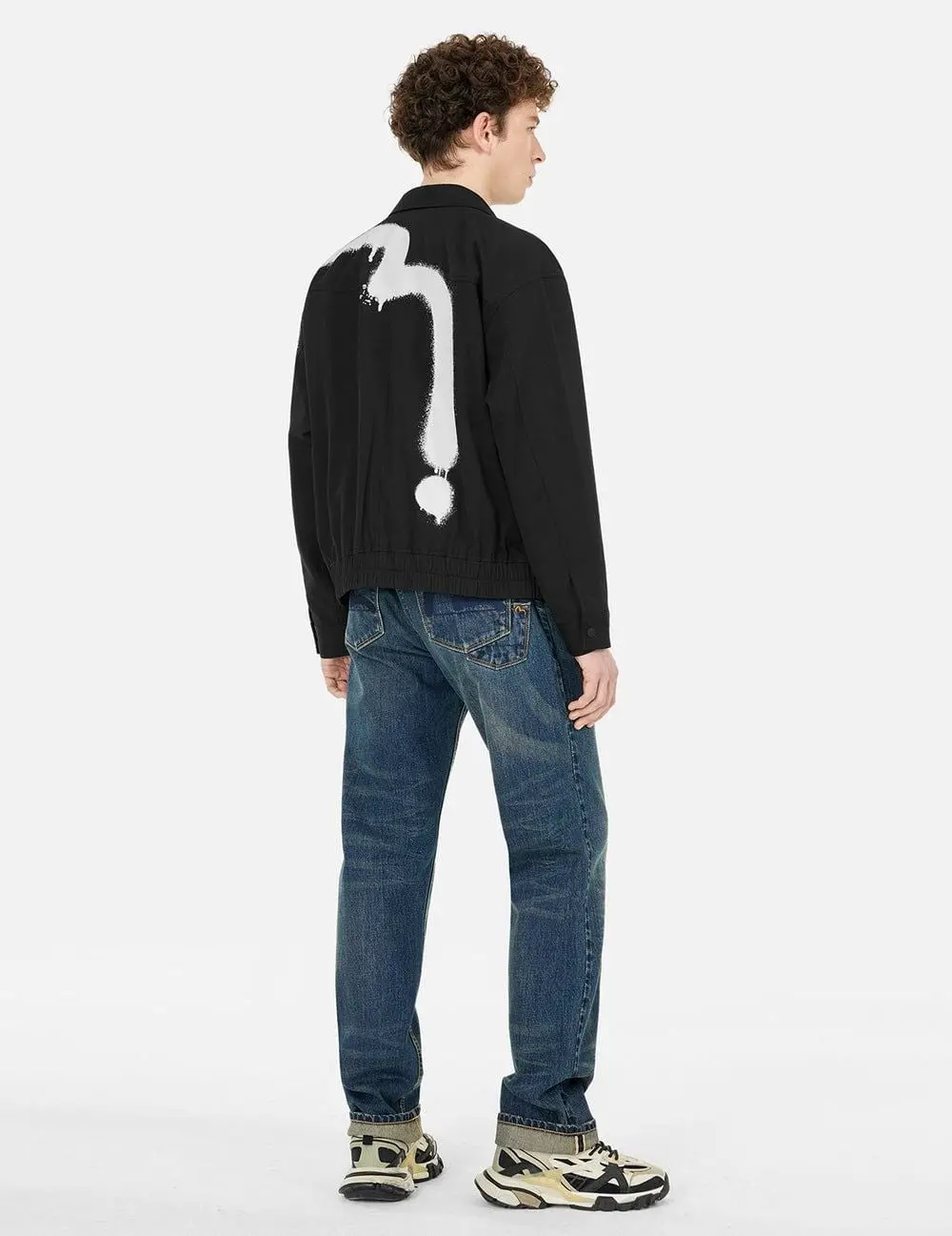 Áo Evisu Graffiti Daicock Print Jacket 'Black' 2ESHTM5JK1059BZSN - Ảnh 4