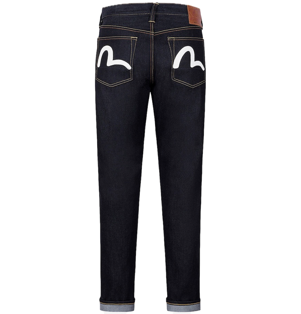 Quần Evisu Ecru Seagull Print 'Indigo' 2ESHTM5JE125017CT