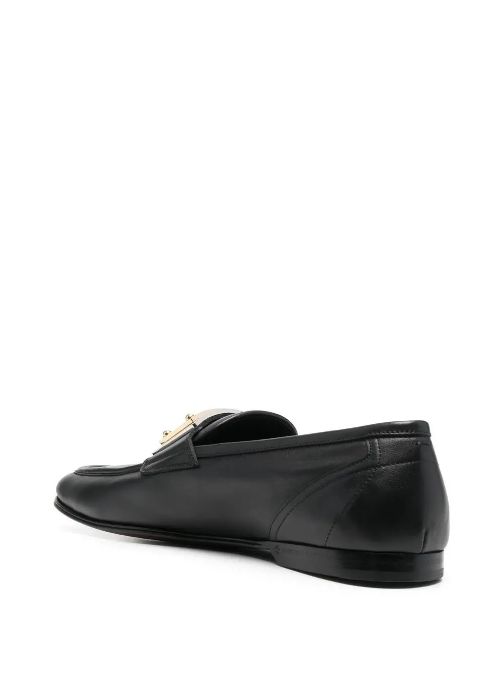 Giày Dolce & Gabanna Logo-Plaque Leather Loafers 'Black' A50483AE102 - Ảnh 3