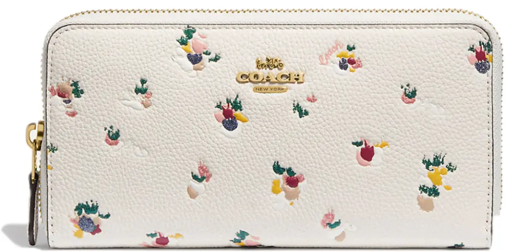 Ví Coach Accordion Zip Floral Print 'Chalk' C6314-B4CAH