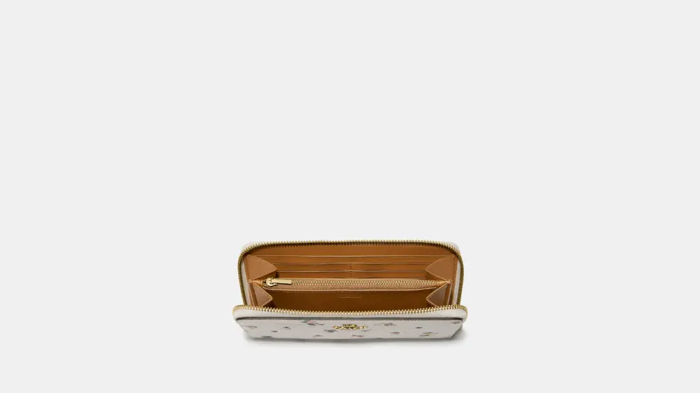 Ví Coach Accordion Zip Floral Print 'Chalk' C6314-B4CAH - Ảnh 3