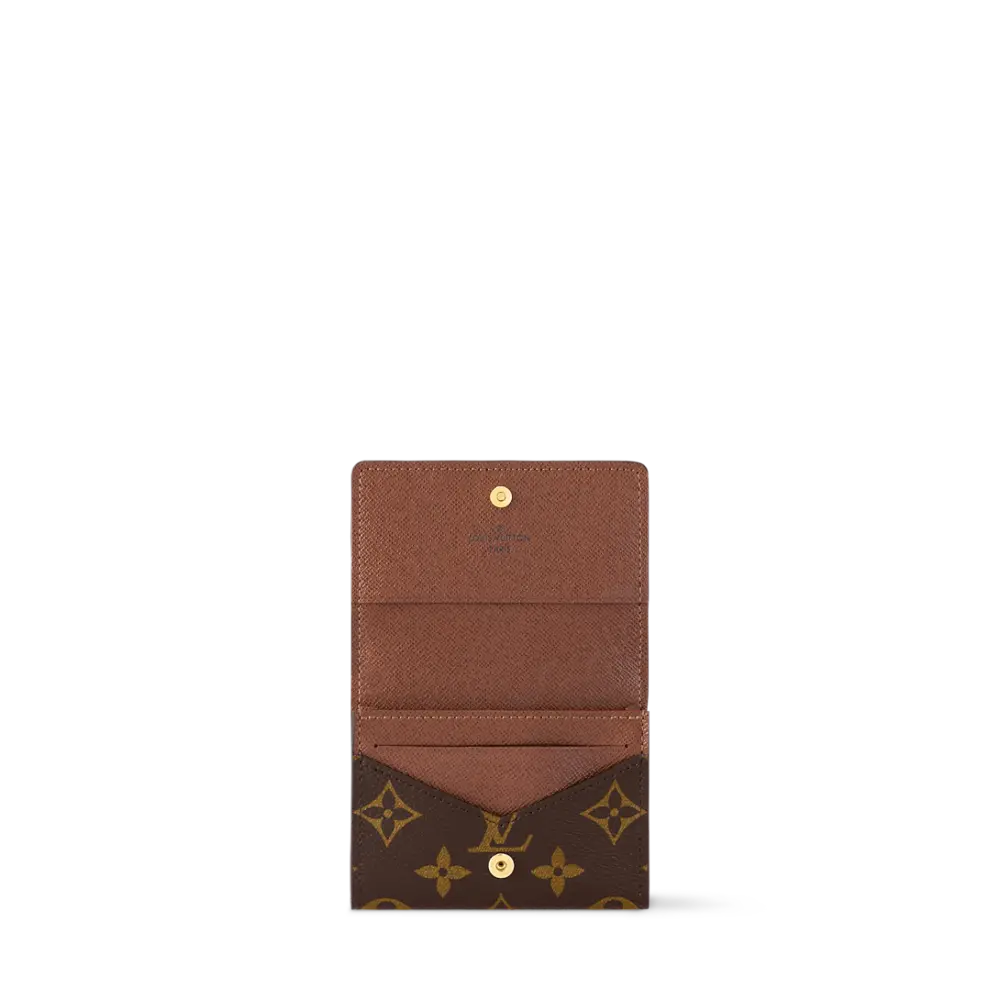 Ví Louis Vuitton Enveloppe Carte De Visite 'Brown' M63801 - Ảnh 4