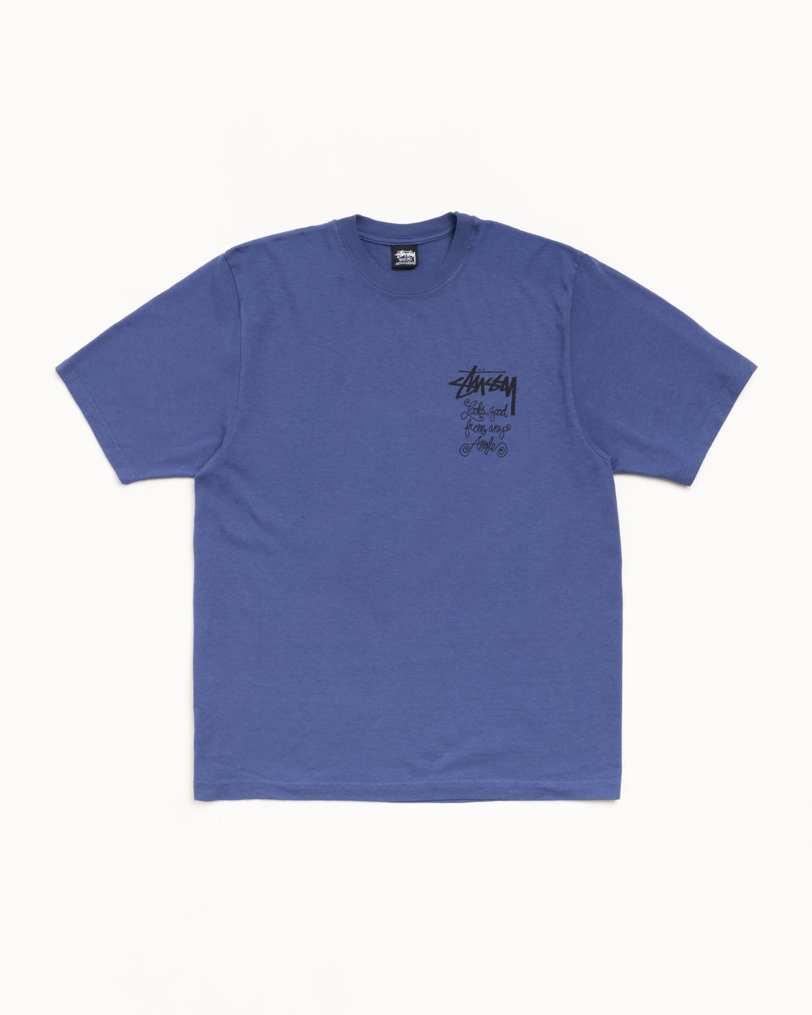 Alternative view of Áo Stussy Any Angle Tee Pigment Dyed 'Indigo' 1905196