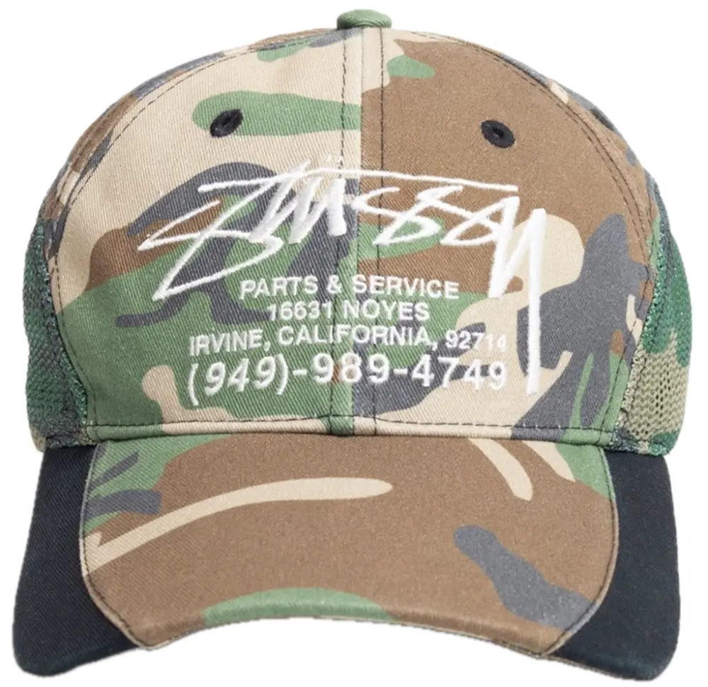 Mũ Stussy Parts & Service Mesh Cap 'Camo' 1311205