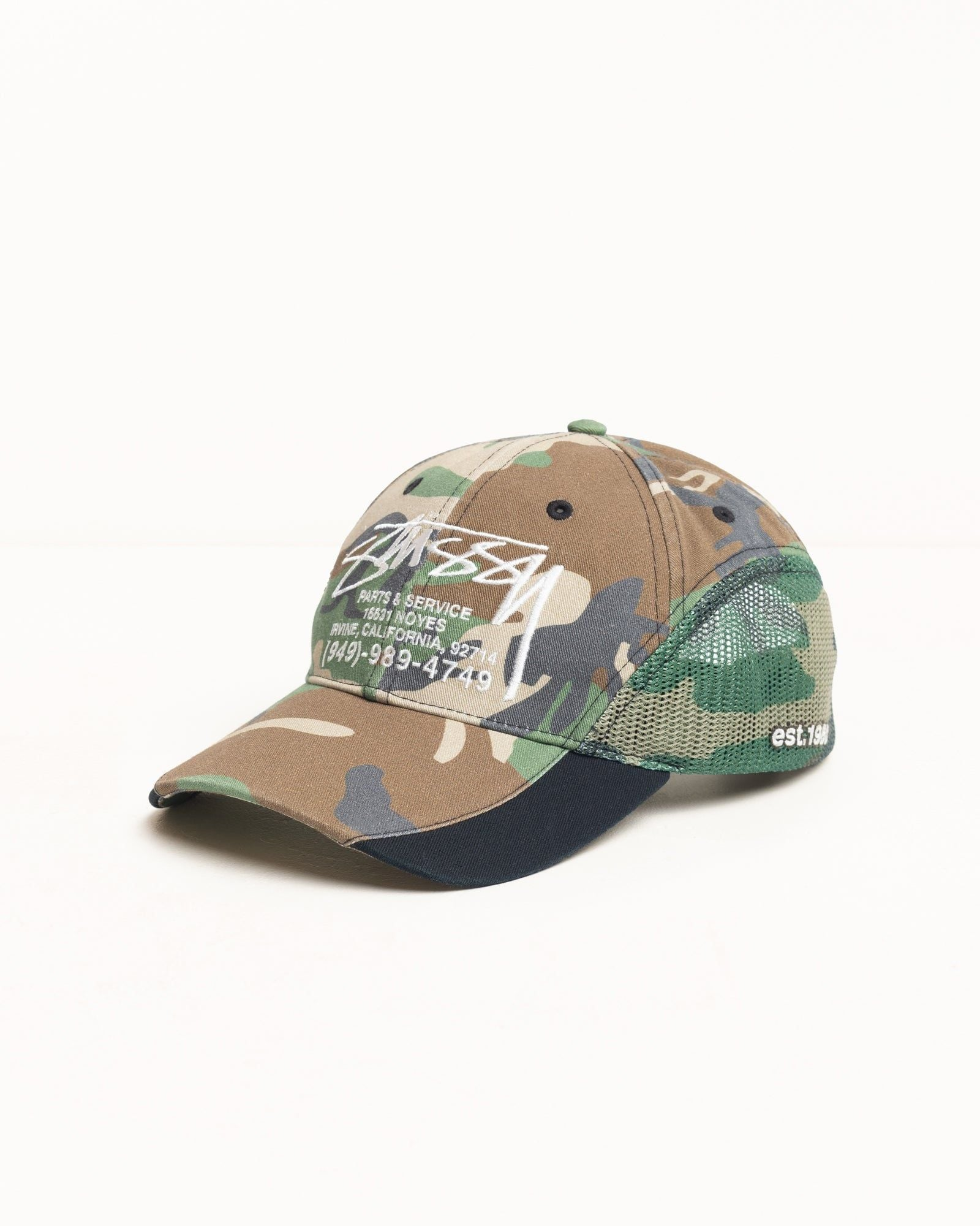 Alternative view of Mũ Stussy Parts & Service Mesh Cap 'Camo' 1311205