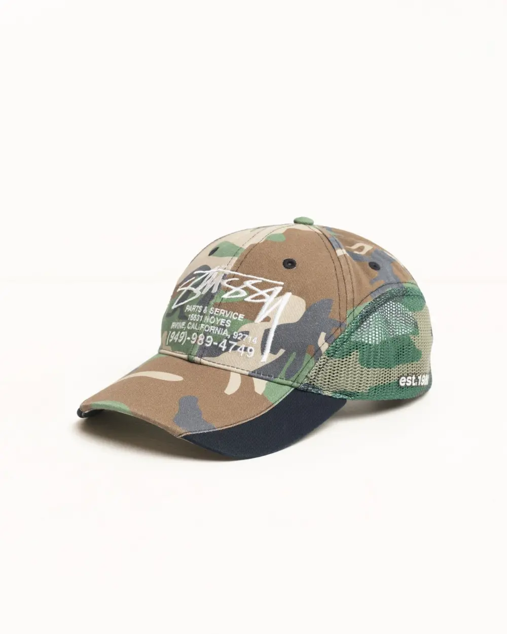 Alternative view of Mũ Stussy Parts & Service Mesh Cap 'Camo' 1311205