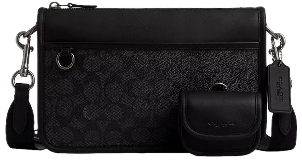 Túi Coach Heritage Convertible Crossbody ‘Black’ CW373-QBMI5