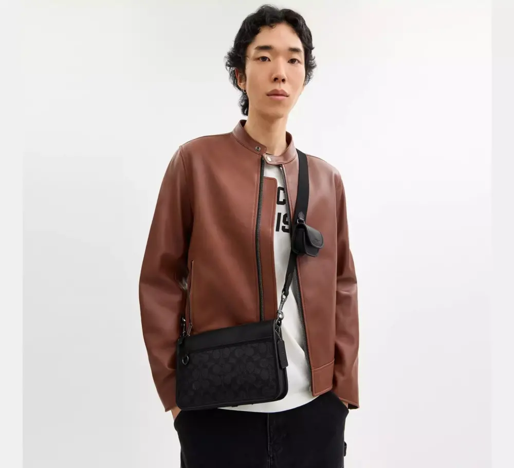 Alternative view of Túi Coach Heritage Convertible Crossbody ‘Black’ CW373-QBMI5