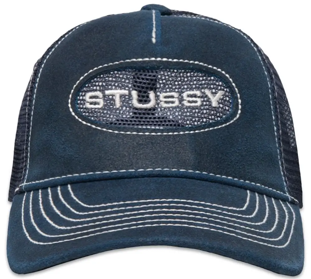 Mũ Stussy Low Pro Trucker Cut-Out Snapback 'Navy' 1311138