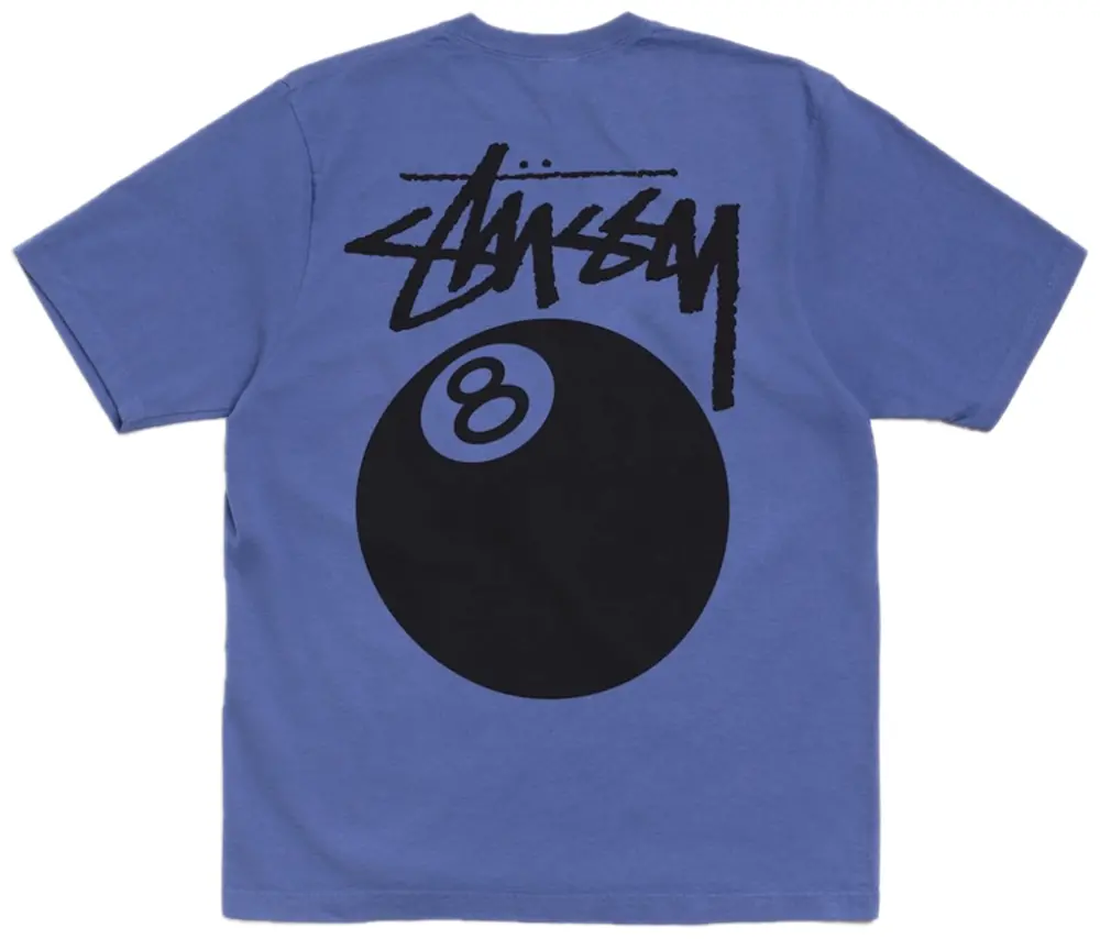 Áo Stussy 8 Ball Tee Pigment Dyed 'Indigo' 1905022