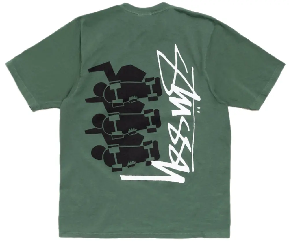 Áo Stussy Skulls Tee Pigment Dyed 'Pine' 1905177
