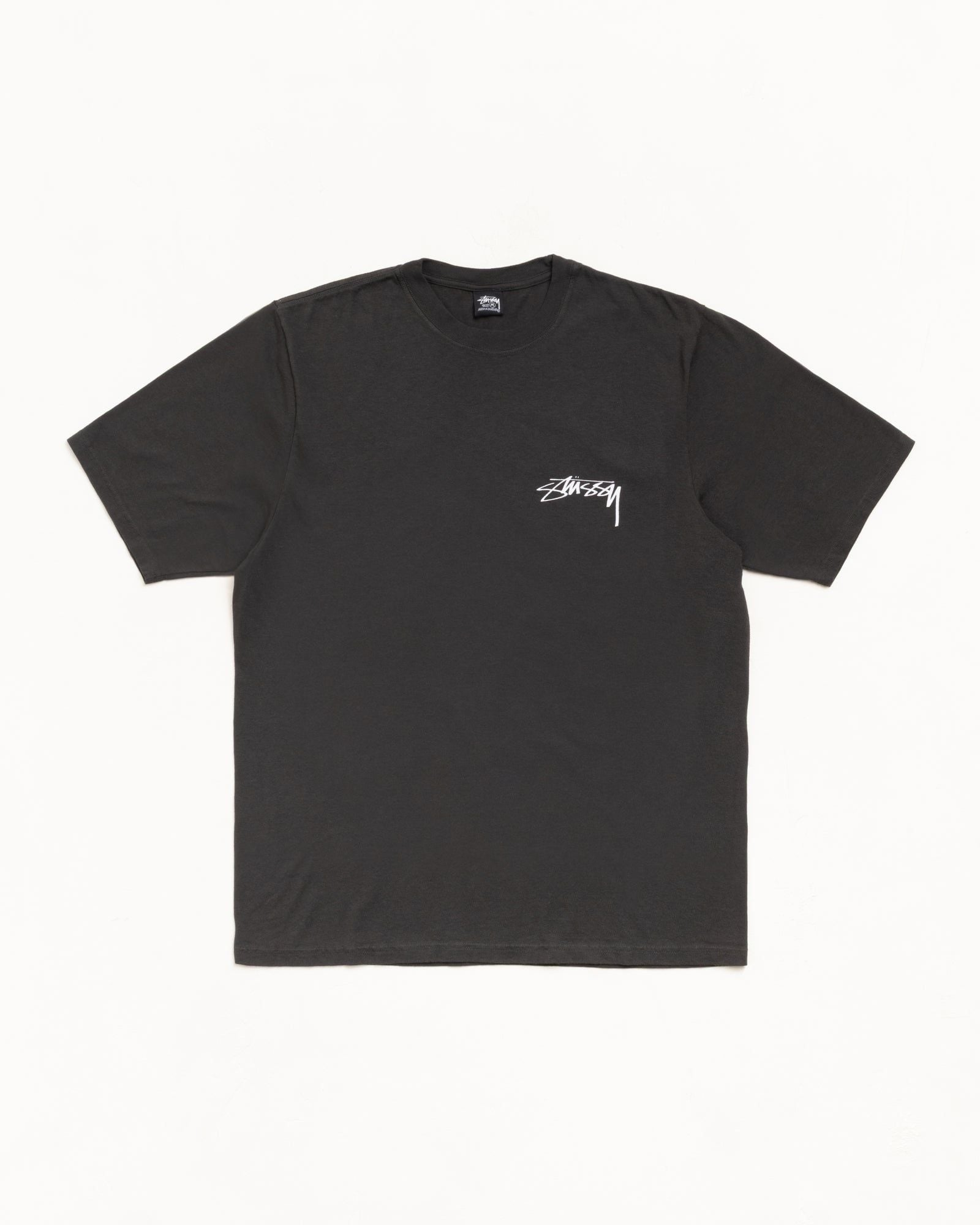 Áo Stussy Skate Stack Tee Pigment Dyed 'Black' 1905178 - Ảnh 2