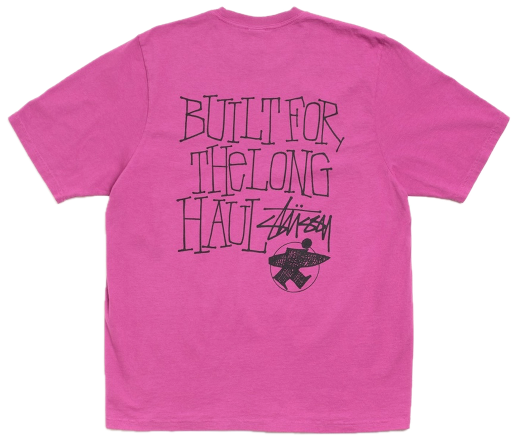 Áo Stussy Long Haul Tee Pigment Dyed 'Berry' 1905179