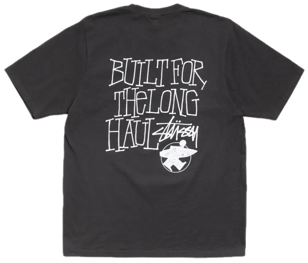 Áo Stussy Long Haul Tee Pigment Dyed 'Black' 1905179