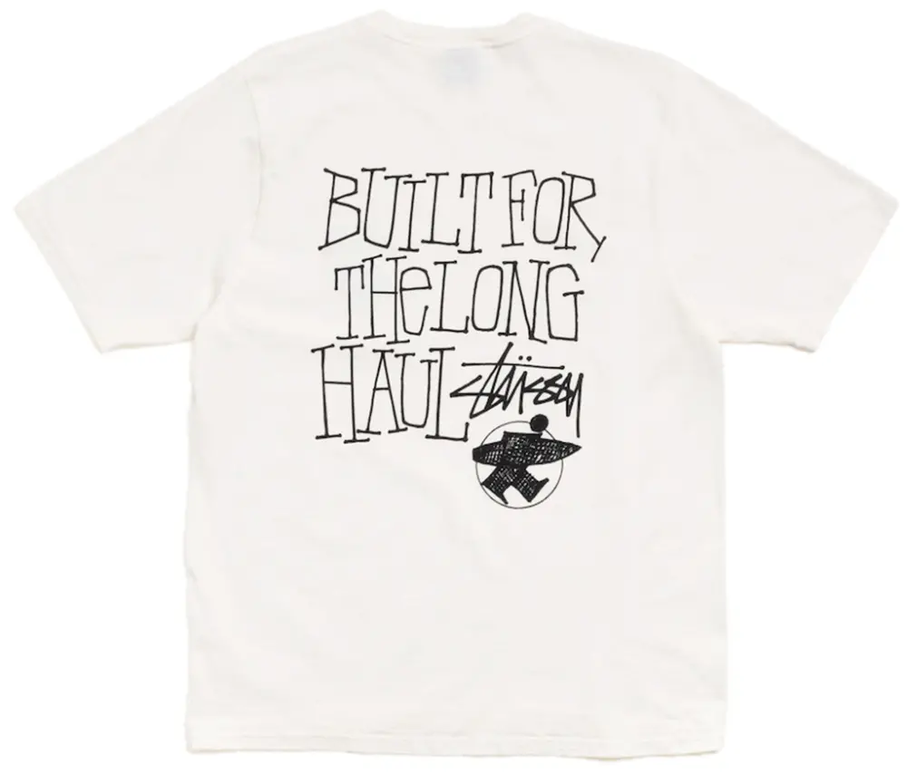 Áo Stussy Long Haul Tee Pigment Dyed 'Natural' 1905179