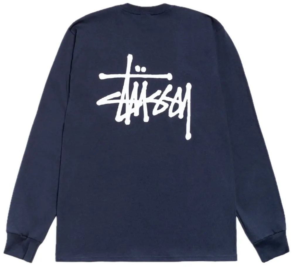 Áo Stussy Basic Stüssy Ls Tee 'Navy' 1995000