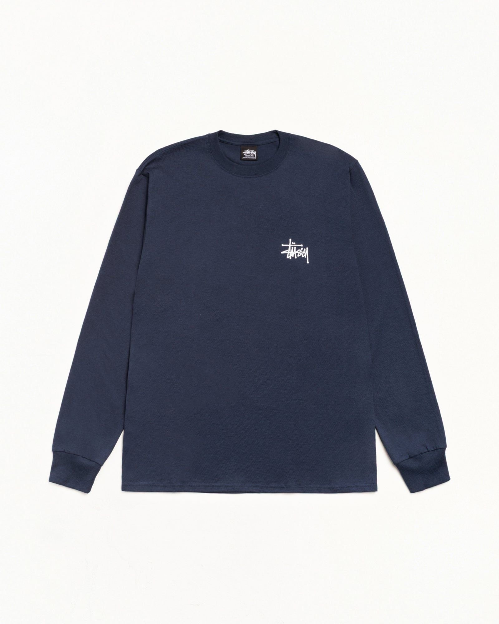 Alternative view of Áo Stussy Basic Stüssy Ls Tee 'Navy' 1995000