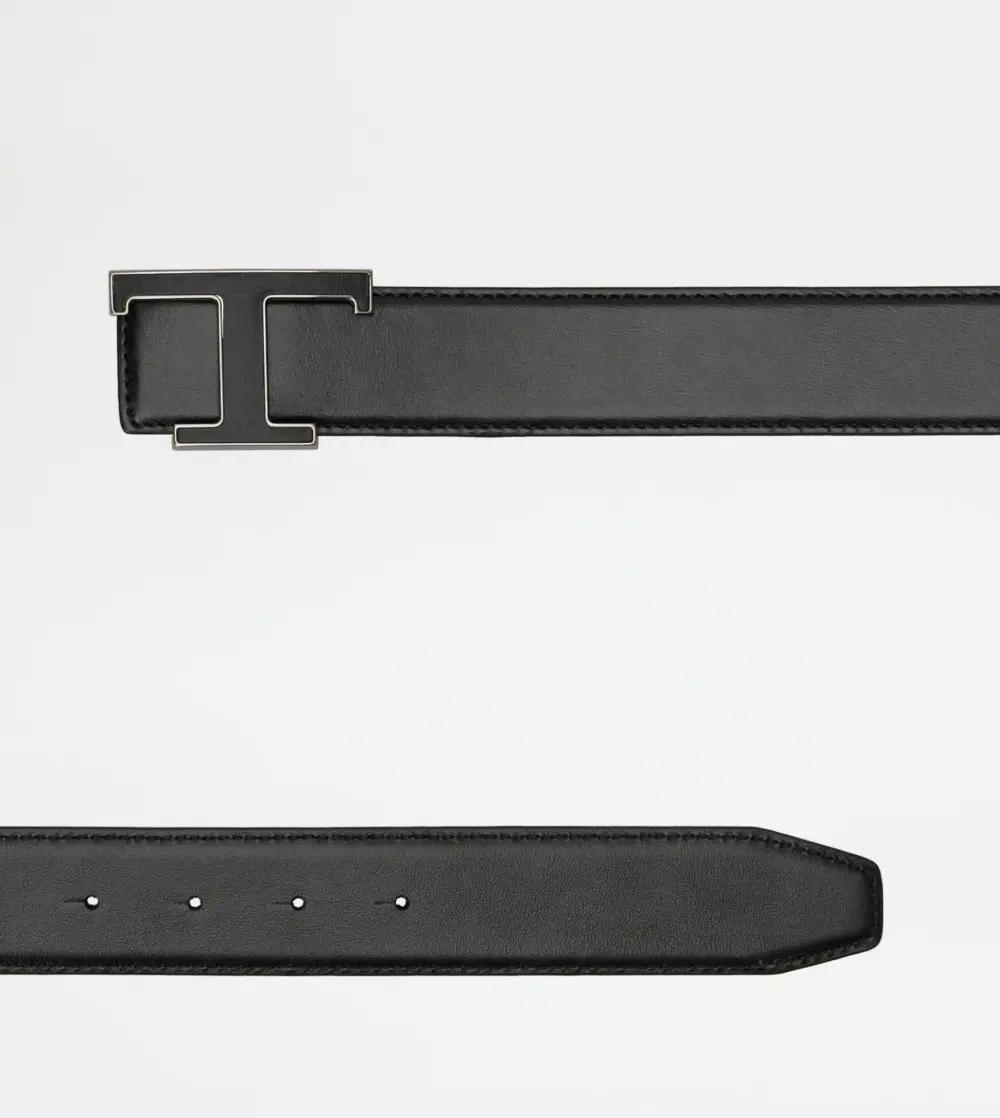 Thắt Lưng Tod's T Timeless Reversible Belt Leather 'Black' XCMCQR55108RJVB999 - Ảnh 3