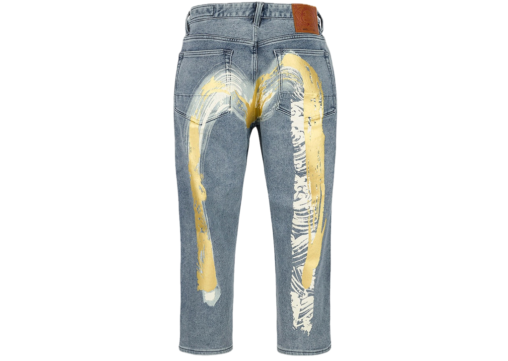 Quần Evisu Artistic Brush Daicock Print Jeans 'Indigo' 2ESHTM5JE102527DN