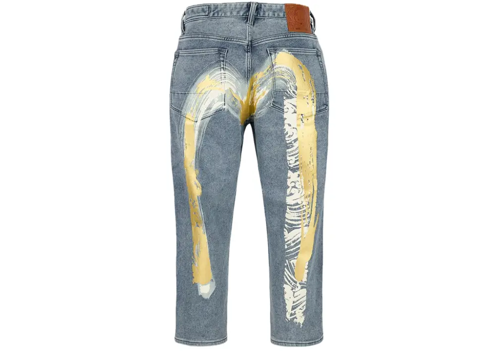 Quần Evisu Artistic Brush Daicock Print Jeans 'Indigo' 2ESHTM5JE102527DN