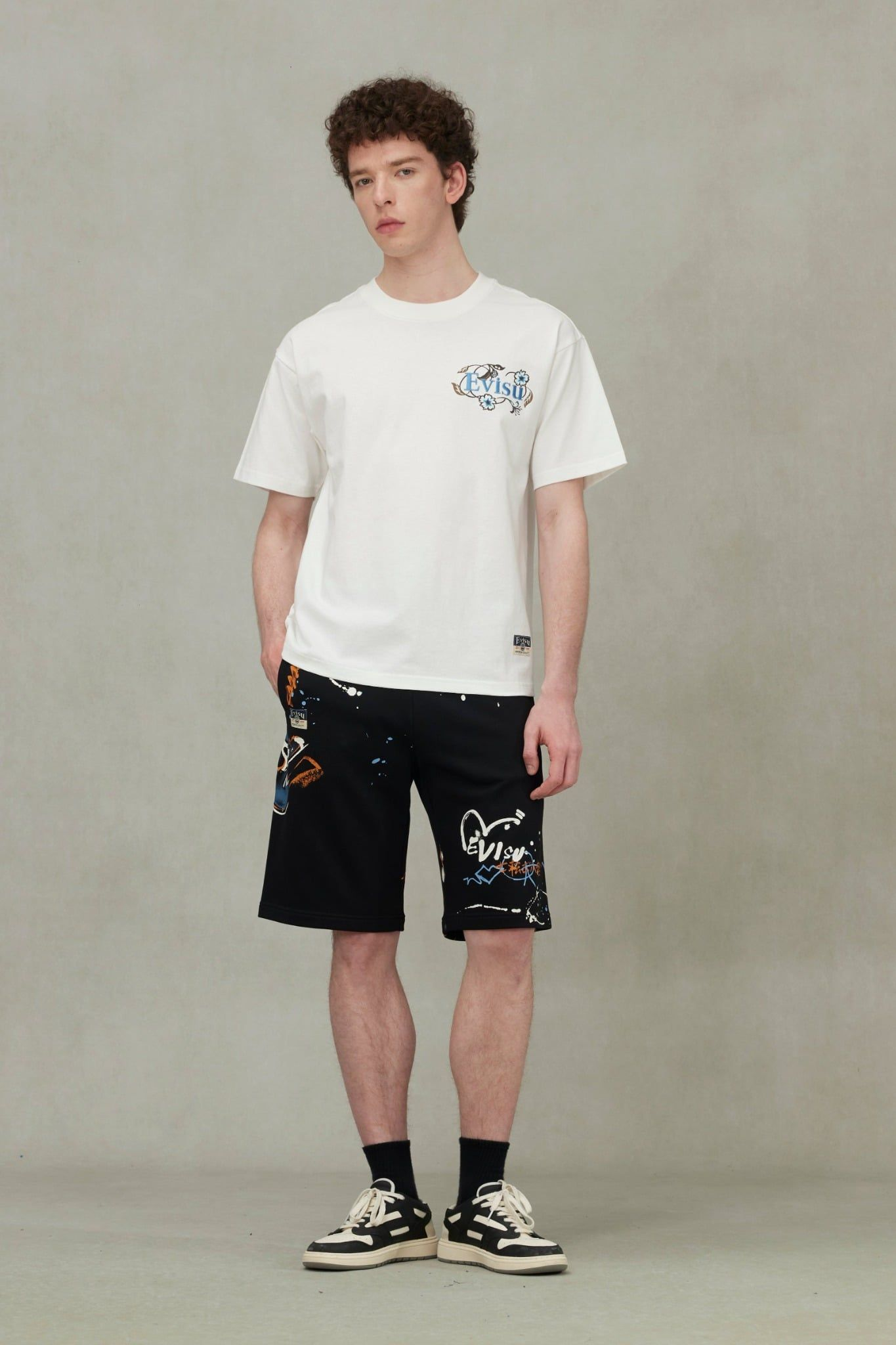 Áo Evisu Floral Daicock Logo Loose Fit T-Shirt 'White' - Ảnh 3