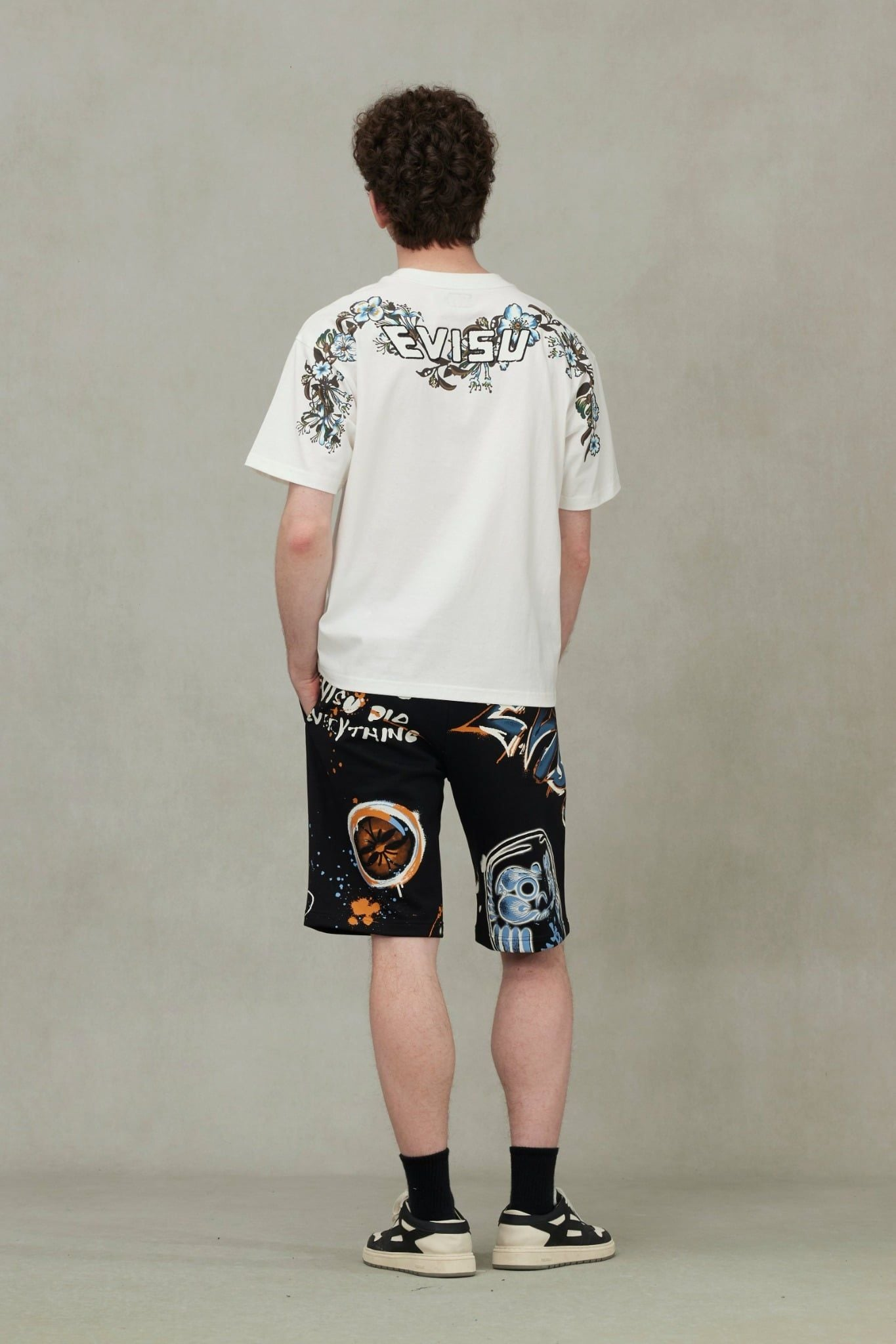 Áo Evisu Floral Daicock Logo Loose Fit T-Shirt 'White' - Ảnh 4