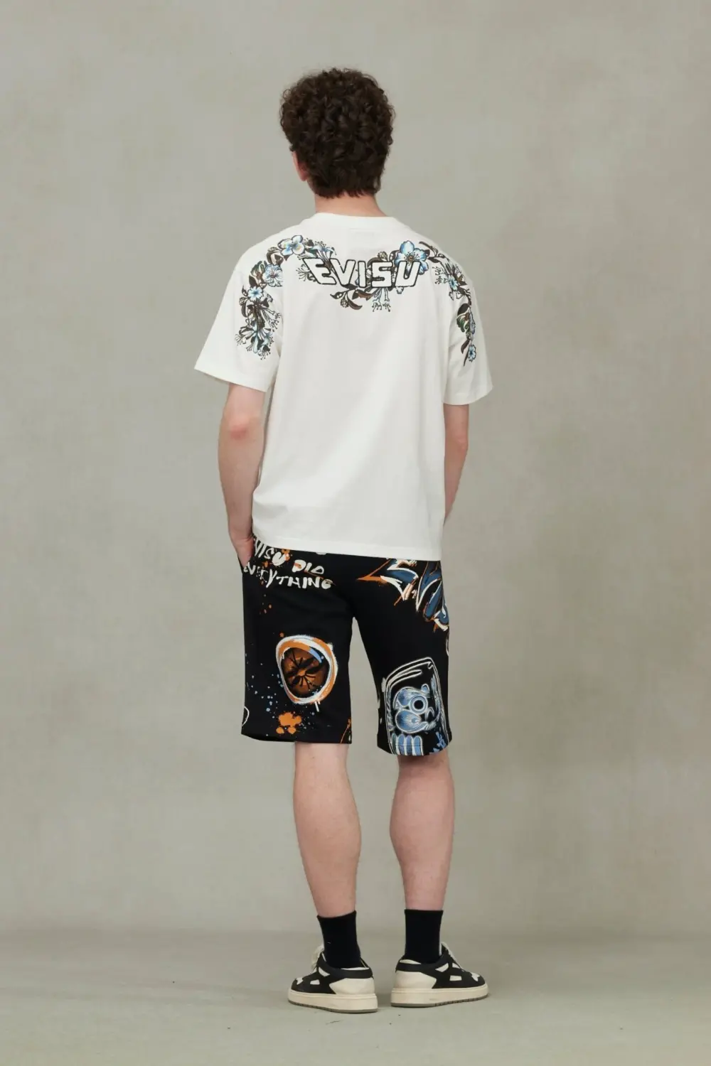 Áo Evisu Floral Daicock Logo Loose Fit T-Shirt 'White' - Ảnh 4