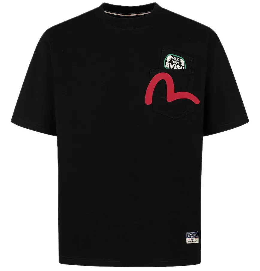 Alternative view of Áo Evisu Multi-Pocket and Multi-Print T-shirt 2ESHTM5TS1221RXCT