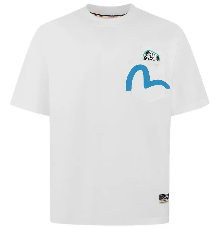 Alternative view of Áo Evisu Multi-Pocket and Multi-Print T-shirt 2ESHTM5TS1221RXCT