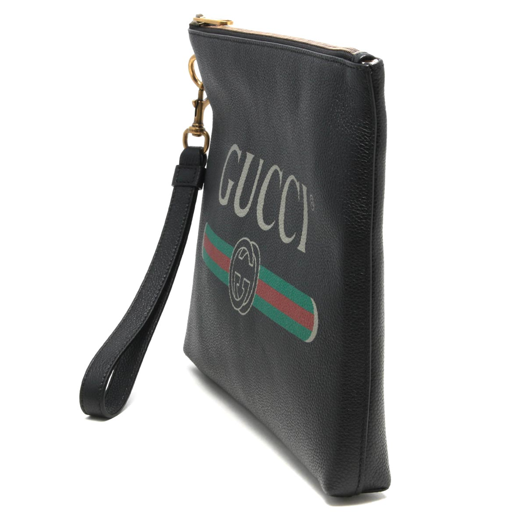 Alternative view of Túi Gucci Leather Print Clutch 'Black' 572770-0Y2AT-8163
