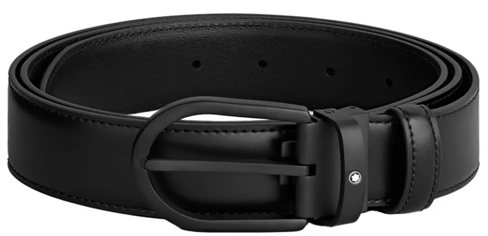 Thắt Lưng MontBlanc Horseshoe Buckle 'Black' 198448