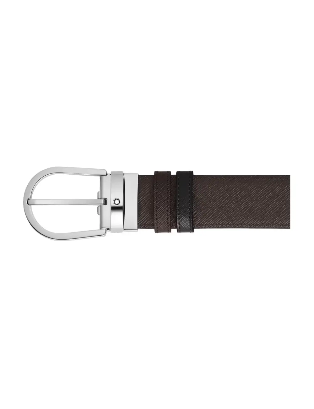 Thắt Lưng MontBlanc Sartorial Horseshoe Leather 'Black' MB222145 - Ảnh 3