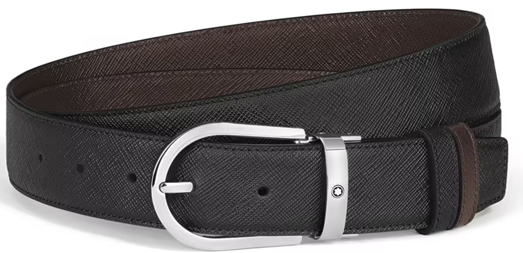 Thắt Lưng MontBlanc Sartorial Horseshoe Leather 'Black' MB222145