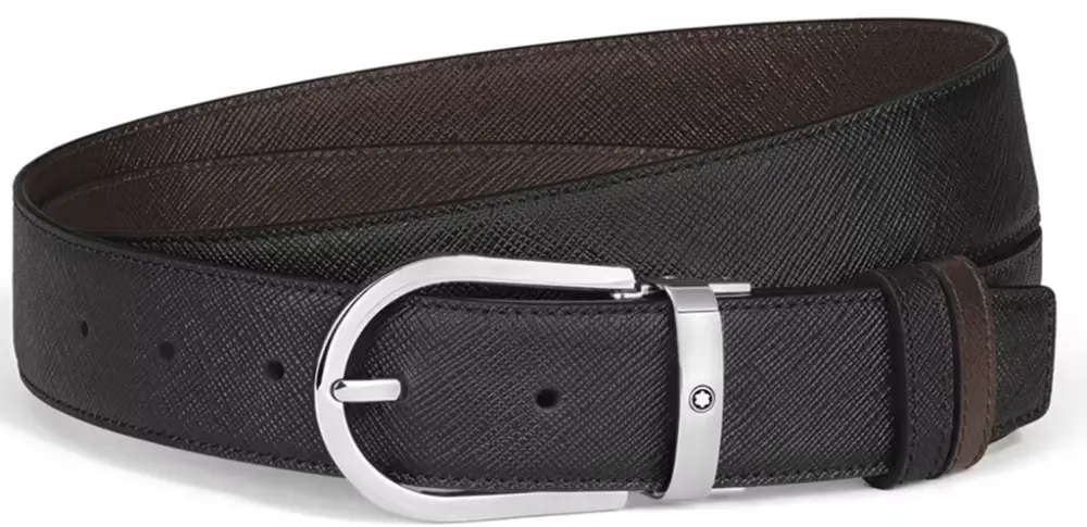 Thắt Lưng MontBlanc Sartorial Horseshoe Leather 'Black' MB222145