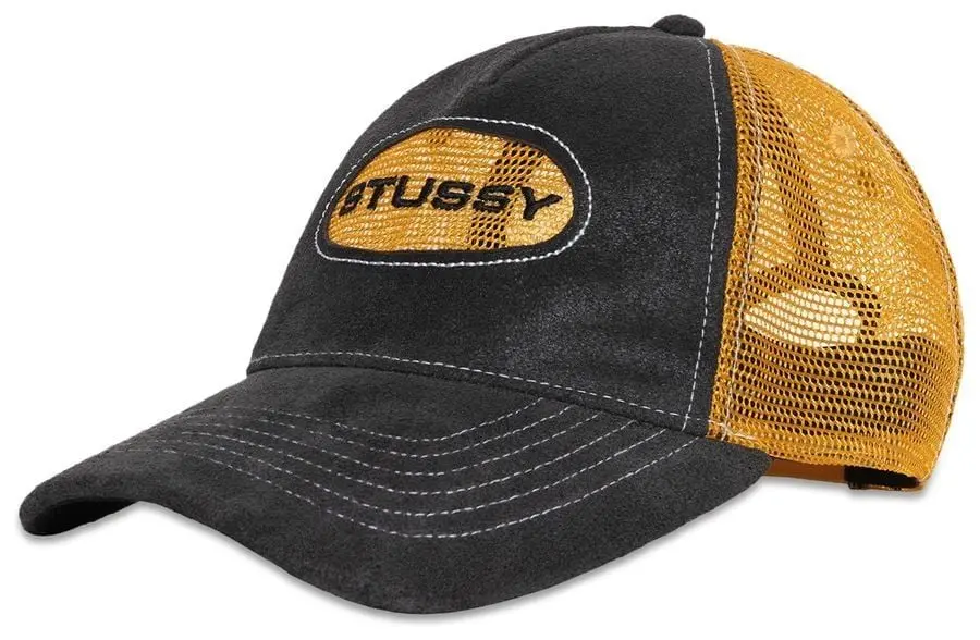 Alternative view of Mũ Stussy Low Pro Trucker Cut-Out Snapback 'Gold' 1311138
