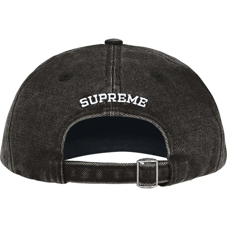Mũ Supreme Pigment Coated Canvas S Logo 6-Panel 'Black' 7703398842572 - Ảnh 2
