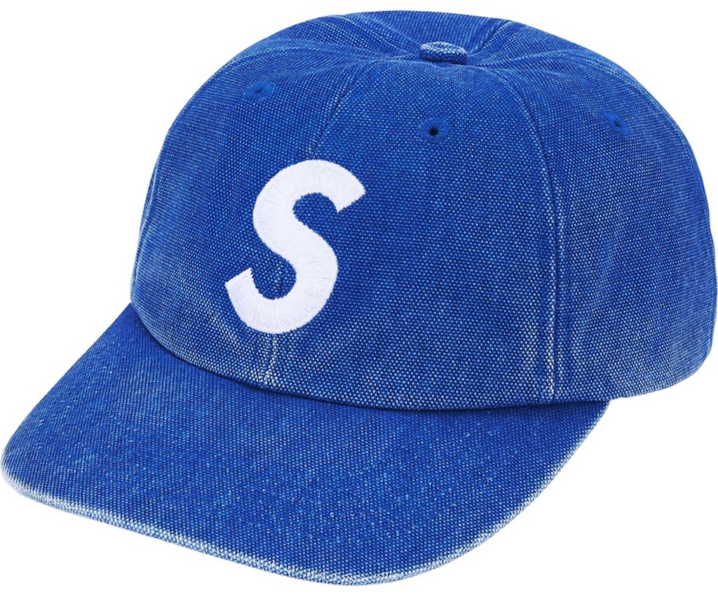 Mũ Supreme Pigment Coated Canvas S Logo 6-Panel 'Blue' 7703398875340
