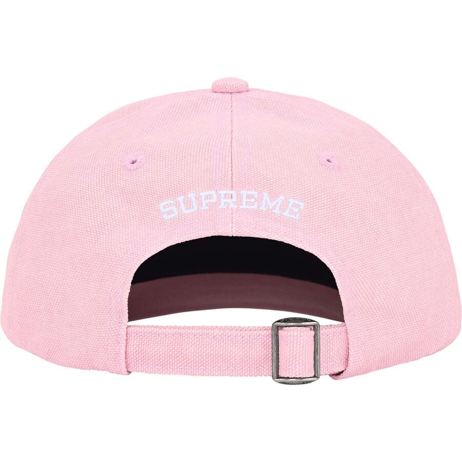 Alternative view of Mũ Supreme Pigment Coated Canvas S Logo 6-Panel 'Pink' 7703397368012