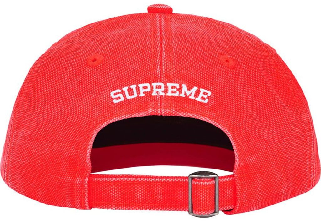 Mũ Supreme Pigment Coated Canvas S Logo 6-Panel 'Red' 7703393468620