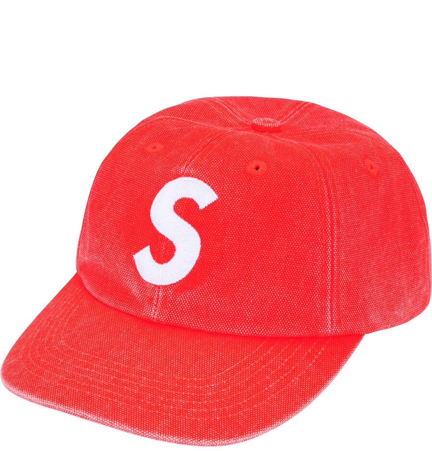 Alternative view of Mũ Supreme Pigment Coated Canvas S Logo 6-Panel 'Red' 7703393468620