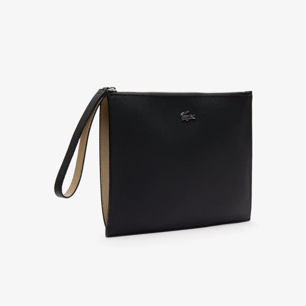 Túi Lacoste Anna Canvas Clutch 'Black' NF2791AA-A91 - Ảnh 3