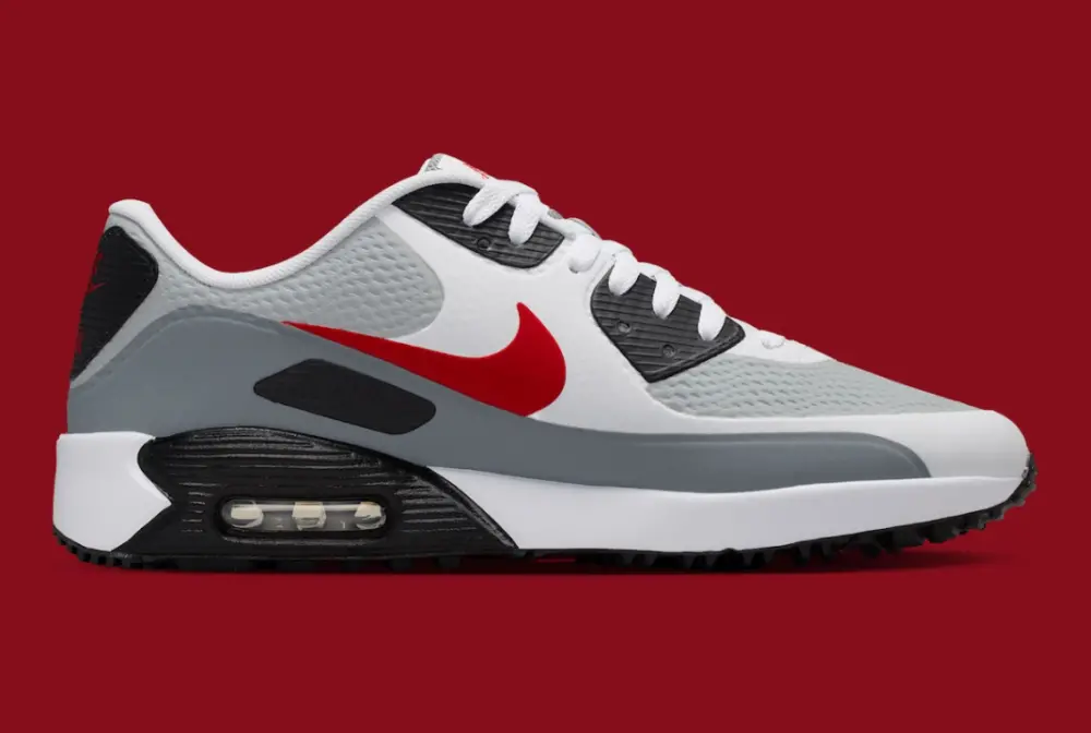 Giày Nike Air Max 90 Golf ‘Smoke Grey Red’ HV9305-105 - Ảnh 3